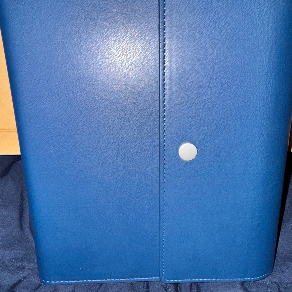 Blue Leather Portfolio